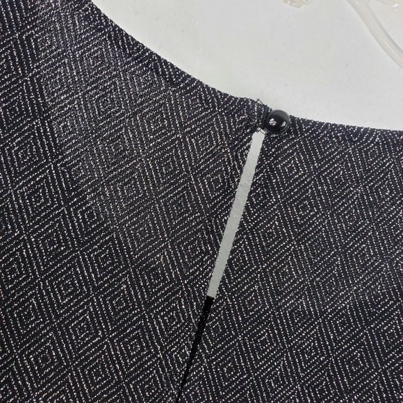 Scarlett Women's 24W Black Silver Textured Knee Length Sleeveless Dress Gown - Picture 8 of 13